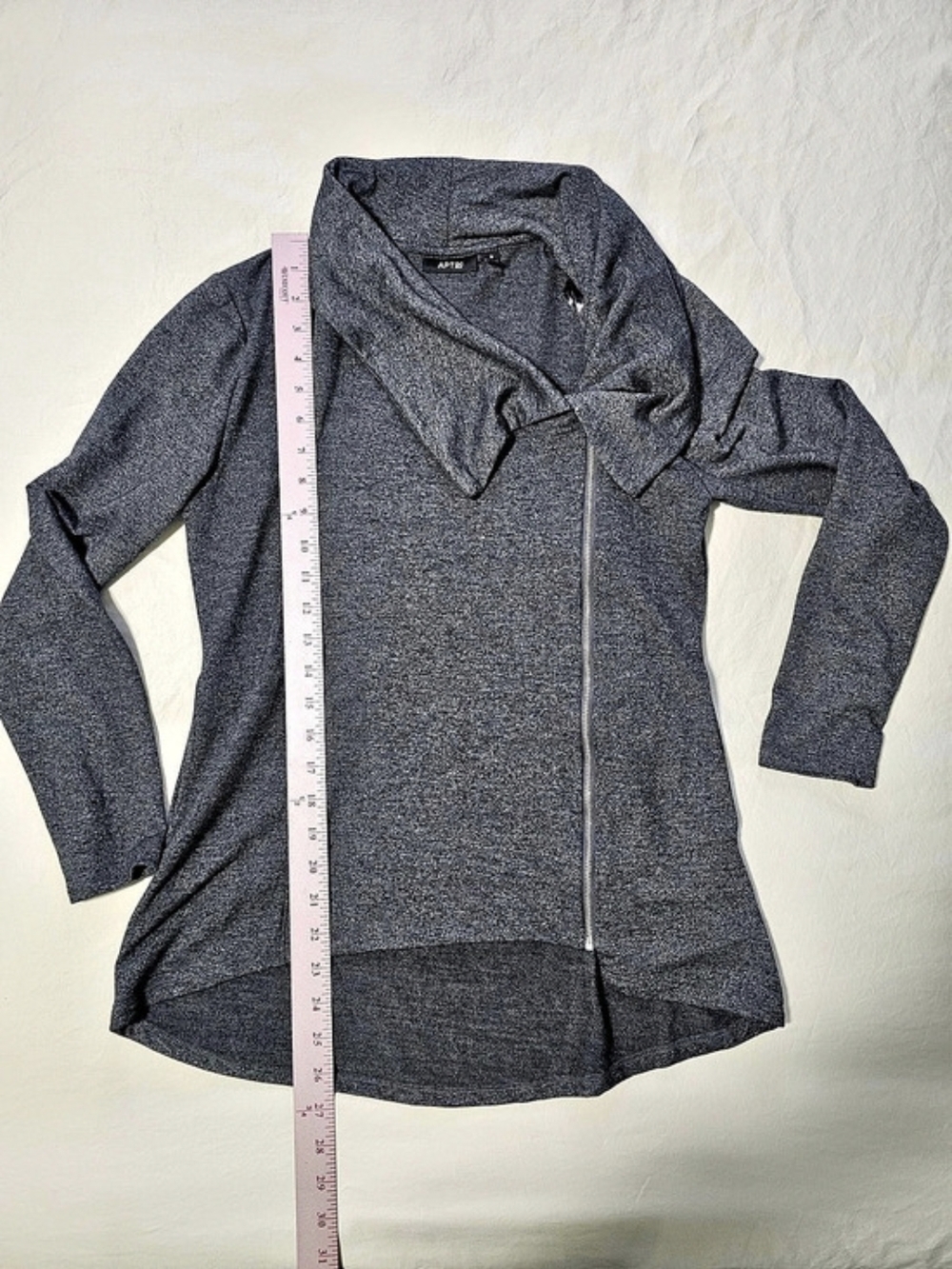 APT 9 Asymmetrical Zip Cardigan